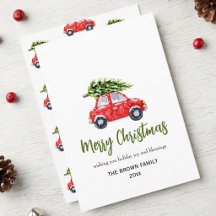 Kerstmis Auto met Boom