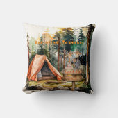 Kerstmis Avontuur Olieverf Jonggehuwd Paar Kussen (Voorkant)