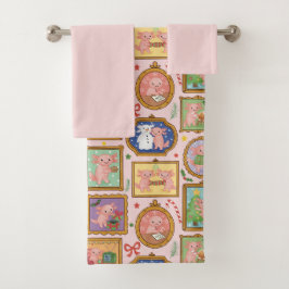 Kerstmis axolotl Badhanddoeken set Bad Handdoek