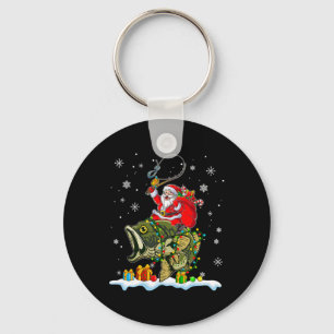 Kerstmis B Vissen Grappige Kerstman Ridder Vis Vis Sleutelhanger