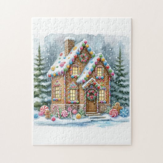 KERSTMIS BABBA YAGA'S GINGERBREAD HUIS LEGPUZZEL (Verticaal)