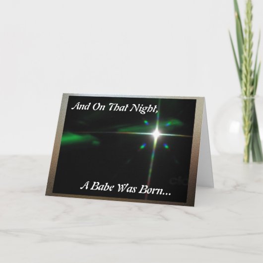 Kerstmis Babe…. Feestdagen Kaart (Voorkant)