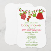 Kerstmis Baby Baby shower Kaart (Voorkant / Achterkant)