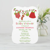 Kerstmis Baby Baby shower Kaart (Staand voorkant)