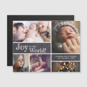Kerstmis Baby Birth Announounding Foto Collage (Voorkant / Achterkant)