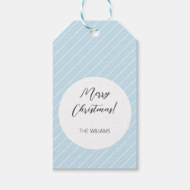 Kerstmis Baby Blauw Eenvoudig Modern Geometrisch Cadeaulabel