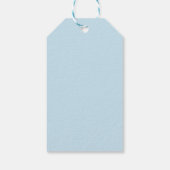 Kerstmis Baby Blauw Eenvoudig Modern Geometrisch Cadeaulabel (Achterkant)