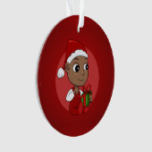 Kerstmis baby cartoon ornament (voorkant)