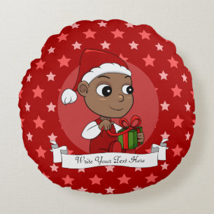 Kerstmis baby cartoon ronde kussen