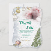 Kerstmis Baby Dank je wel Kaart (Voorkant)