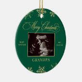 Kerstmis Baby Echogram Opa Oma Echografie Keramisch Ornament (Rechts)