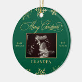Kerstmis Baby Echogram Opa Oma Echografie Keramisch Ornament (Links)