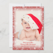 Kerstmis Baby Foto geboorteaankondigingen Feestdagenkaart (Voorkant)