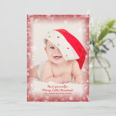 Kerstmis Baby Foto geboorteaankondigingen Feestdagenkaart (Staand voorkant)