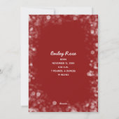 Kerstmis Baby Foto geboorteaankondigingen Feestdagenkaart (Achterkant)