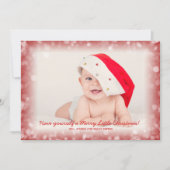 Kerstmis Baby Foto geboorteaankondigingen Feestdagenkaart (Voorkant)