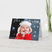 Kerstmis Baby Foto Religieuze Bijbel Verse Folded Feestdagen Kaart (Voorkant)