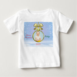 Kerstmis Baby Foto T-Shirt