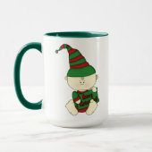 Kerstmis, Baby-groen+rood Mok (Links)