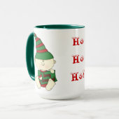 Kerstmis, Baby-groen+rood Mok (Voorkant links)