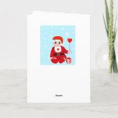 Kerstmis, Baby, hart- en pijnhout Feestdagen Kaart (Achterkant)