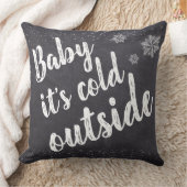 Kerstmis, Baby Het is koud buiten, sneeuwvlokken Kussen (Deken)
