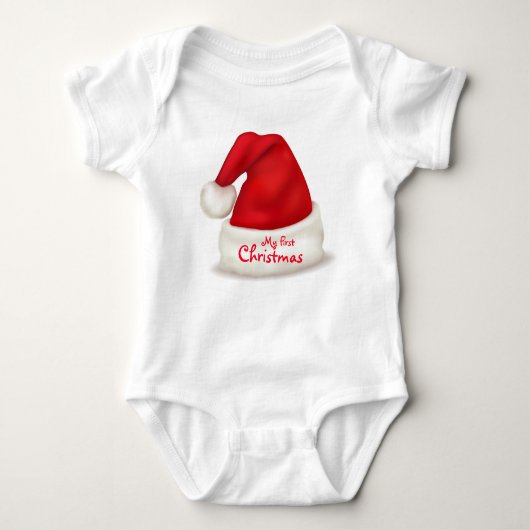 Kerstmis, Baby Jersey Bodysuit/Mijn eerste kerstmi Romper (Voorkant)