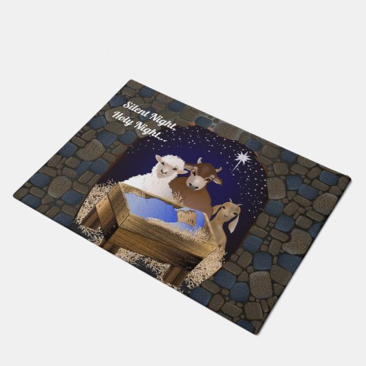 Kerstmis Baby Jesus Deurmat (Schuin)