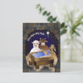 Kerstmis Baby Jesus Feestdagenkaart (Staand voorkant)