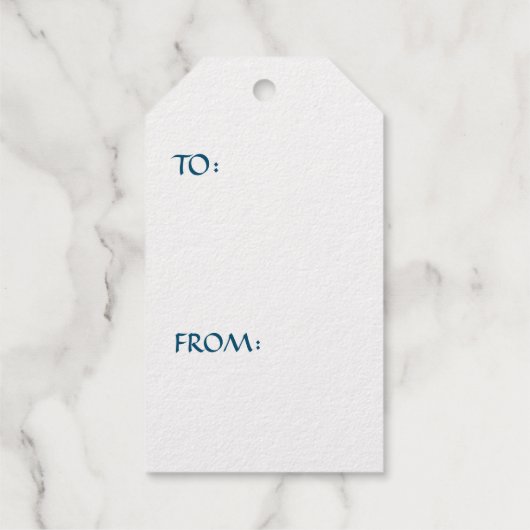 KERSTMIS BABY JESUS GOUDEN Folie Cadeau Label (Achterkant)