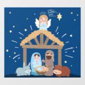 Kerstmis Baby Jesus Natitivity Window Cling Raamsticker (Vel)