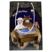 Kerstmis Baby Jesus Nativiteit Medium Cadeauzakje (Voorkant)