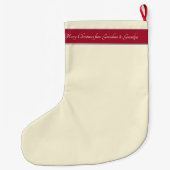 Kerstmis Baby Jesus Pointsettia Wreath Grote Kerstsok (Achterkant)