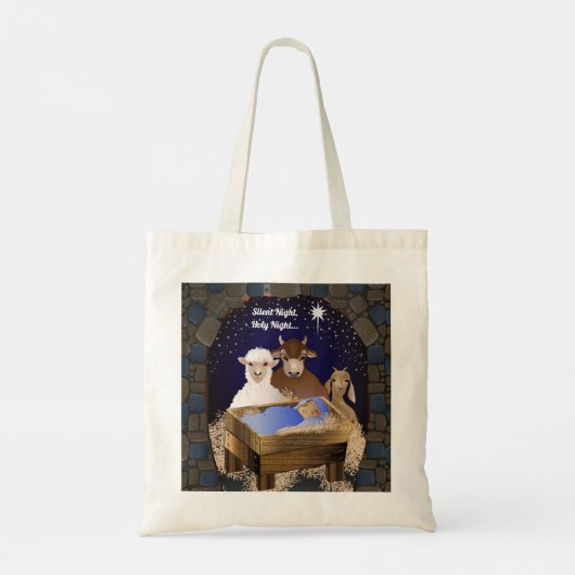 Kerstmis Baby Jesus Tote Bag (Achterkant)