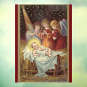 Kerstmis Baby Jesus Window Cling Raamsticker (Vel 3)
