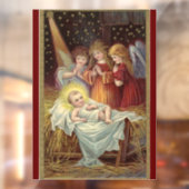 Kerstmis Baby Jesus Window Cling Raamsticker (Vel 2)