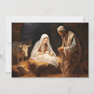 Kerstmis Baby Jezus Christelijke Prettig Kerstfees Feestdagenkaart