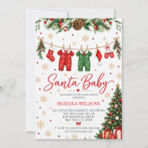 Kerstmis Baby Kerst Baby Shower Uitnodiging