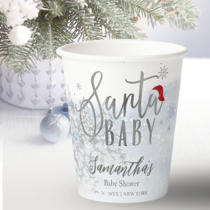 Kerstmis Baby Kerst Winter Baby Shower Papieren Bekers