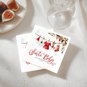 Kerstmis Baby Kerstmeisje Baby Shower Servetten