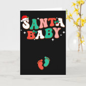 Kerstmis Baby Kerstmis Zwangerschapsaankondiging Z Kaart (Gele Bloem)