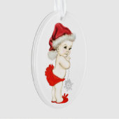 Kerstmis Baby Meisje Ornament (voorkant)