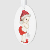 Kerstmis Baby Meisje Ornament (voorkant)
