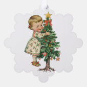 Kerstmis Baby Meisje Ornament Kaart (Achterkant)