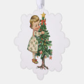 Kerstmis Baby Meisje Ornament Kaart (Links)