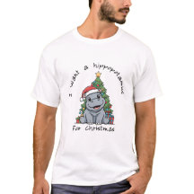 Kerstmis Baby Nijlpaard T-Shirt