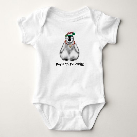 Kerstmis baby pinguïn romper (Voorkant)