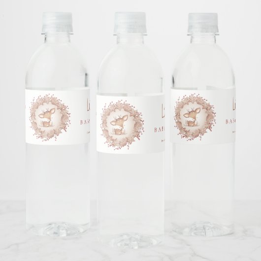Kerstmis Baby shower Deer Drink Water Fles Labels Waterfles Etiket (Flessen)