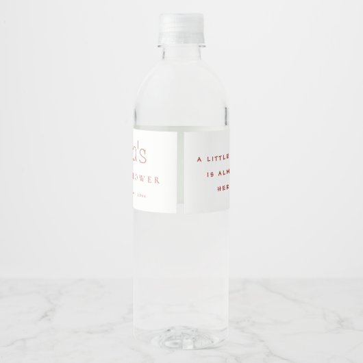 Kerstmis Baby shower Deer Drink Water Fles Labels Waterfles Etiket (Achterkant)