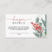 Kerstmis Baby shower Diaper Raffle Informatiekaartje (Voorkant)